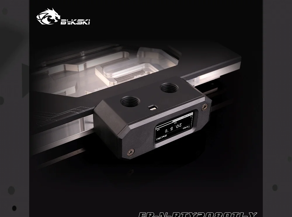 Bykski FR-N-RTX2080TI-X, водоблок, бронированный стиль с цифровой термометром, для Nvida Founder Edition RTX2080/2080Ti
