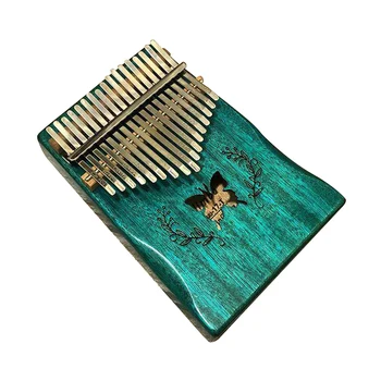 

17Keys Mini Durable Gift Toy Thumb Piano Musical Instrument Easy Apply Portable Blue Kalimba Wood Acoustic Funny Butterfly