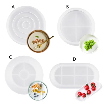 

Silicone Large Soap Dish Resin Mold Epoxy Resin Oval Round Tray Molds Jewelry Tray Ring Holder Ashtray Mold Craft Tools