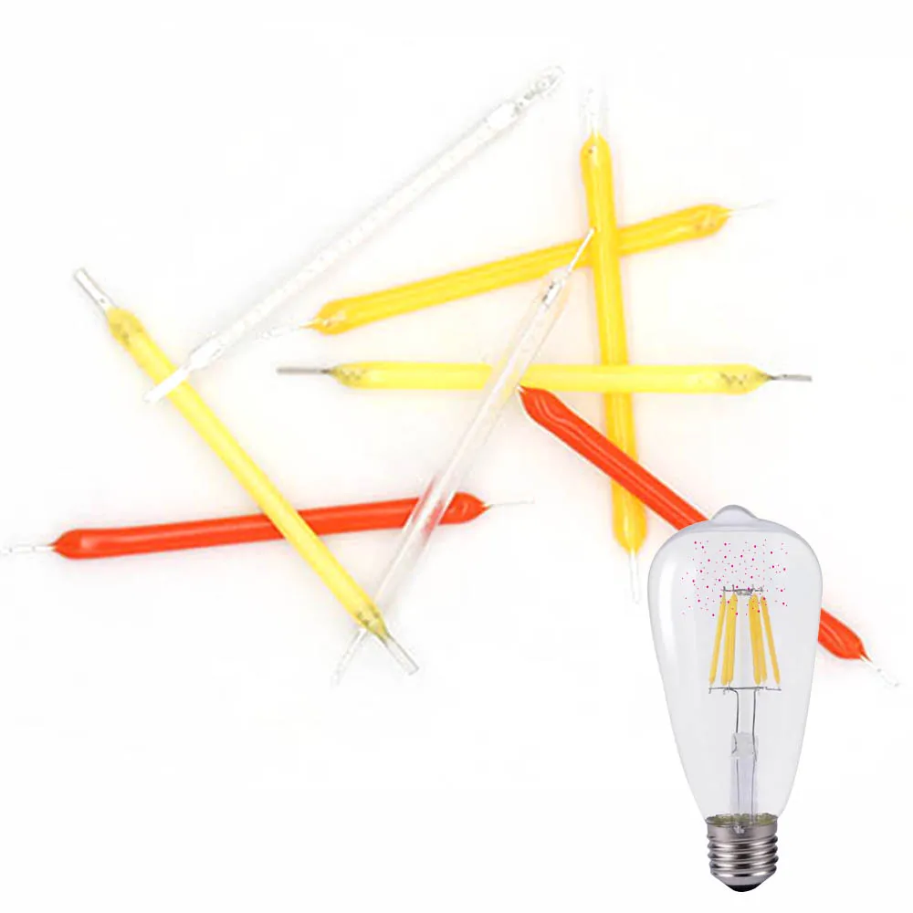 DC12V 20PCS Edison Bulb Filament Lamp Parts LED Chip Color Cold White Incandescent Light Accessories Diode For DIY Repair