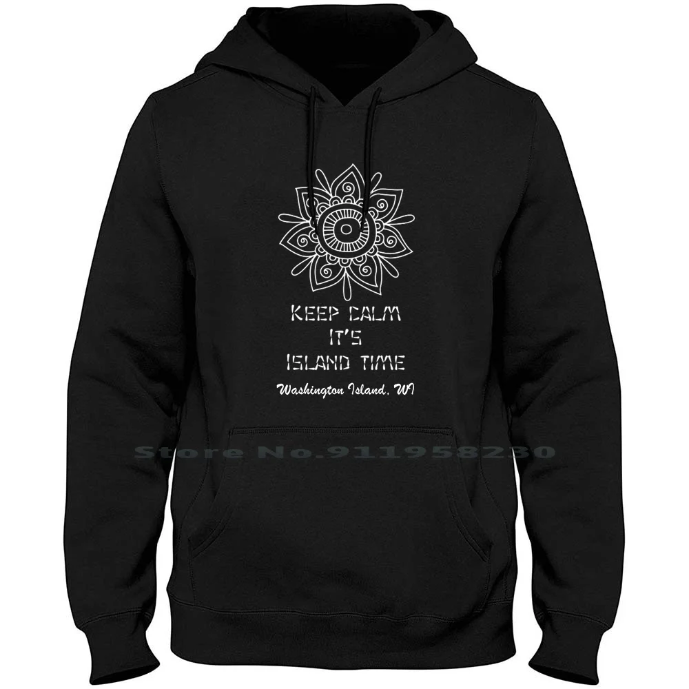 

Толстовка с капюшоном для занятий йогой и надписью Keep Calm It's Island