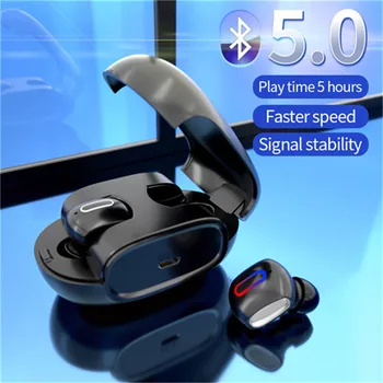 

Automatic Wireless Earphones Bluetooth 5.0 Headset Touch Control Hands-free