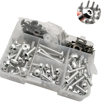 

Universal Motorcycle Fairing Bolts Nuts Kit Body Fastener Clips Screw For Kawasaki Z300 Z400 z 750 1000 900 800 250 650 zxr 400