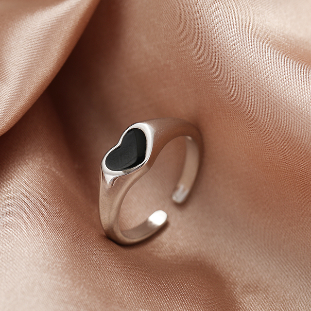 Silver Plated Angel Wings Ring for Womens Gothic Punk Steampunk Heart Butterfly Skull Ring Sets Party Jewelry 2021