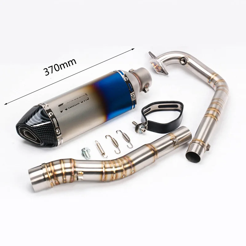 A Полная выхлопная система для Yamaha Y15ZR Exciter150 мотоциклетный коллектор Mid Pipe slip on 51 мм Глушитель со съемным дБ убийца Escape - Цвет: A