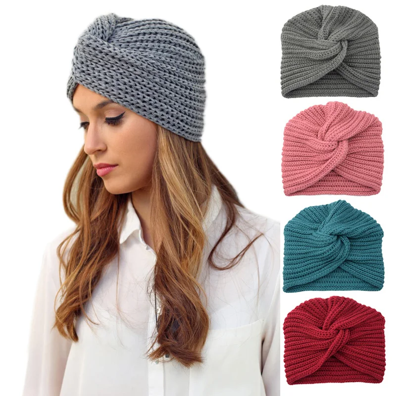 

Women hat beanie cap imitation cashmere cross hat muslim hat knit hat pullover cap bohemian bonnet cap