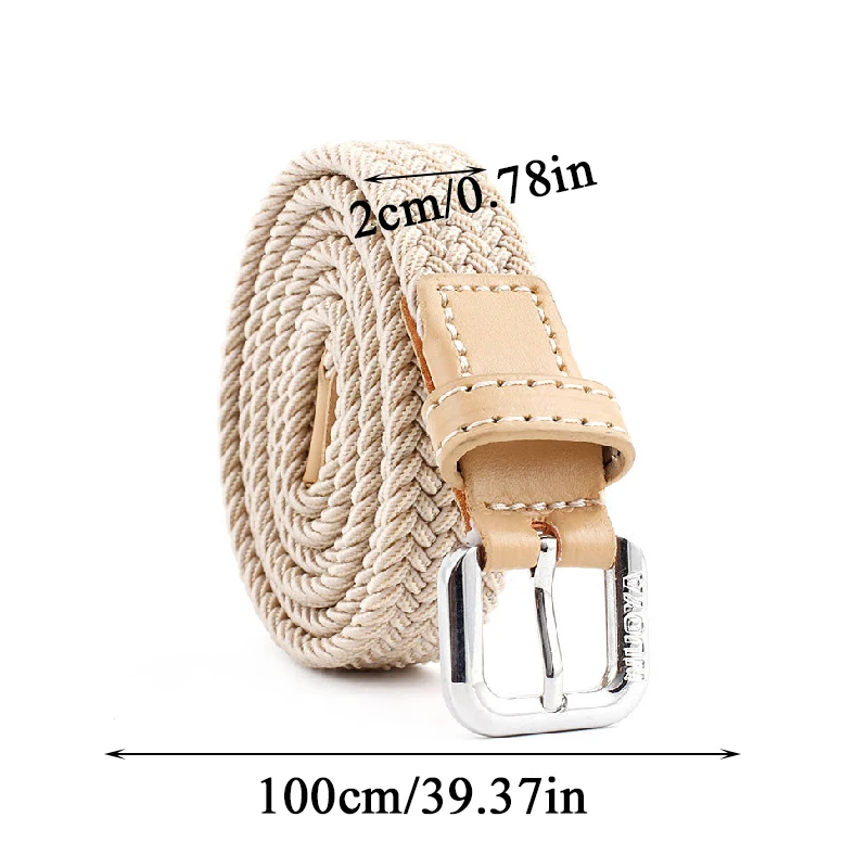 New Unisex Casual Stretch Woven Belt Women Men Elastic Belts For Jeans Knitted Belts Vintage Solid Braided Belt Pin Buckle Belt crocodile skin belt