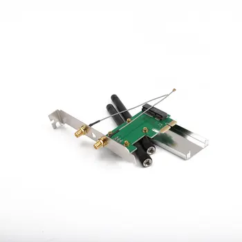 

802.11n Mini Wireless WIFI PCI-E To Mini PCI PCI-E Wlan Adapter Expansion Network Card with 2 Aerials WiFi Converter