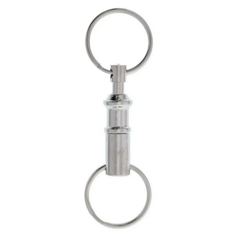 

Alloy Pull-Apart Quick Release Key Rings Detachable Lock Holder Removable Double Keyring Keychain 10pcs/set