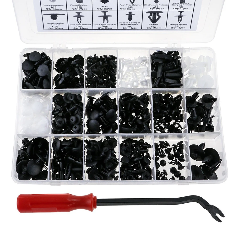

425Pcs Car Body Push Retainer Pin Rivet Fasteners Trim Moulding Clip Automotive Furniture Assembly Expansion Screws Kit
