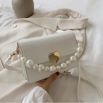 

Beading Design Stone Pattern Mini PU Leather Crossbody Bags For Women 2020 Fashion Wild Messenger Shoulder Bags Women's Handbag