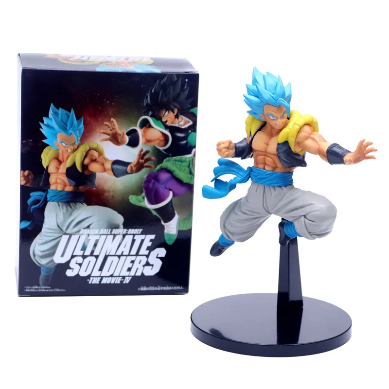 Аниме Рисунок 22 см Dragon Ball Z Broly Супер Saiyan бог синий Gogeta pvc рисунок с рисунками из комикса «Жемчуг дракона», Gogeta Коллекционная модель игрушки - Цвет: have retail box