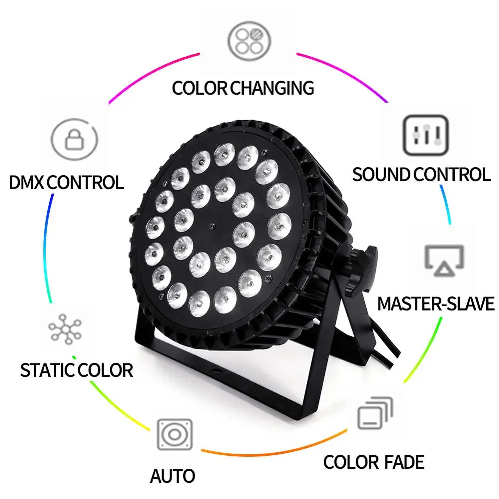 Алюминиевый сплав 18x18 Вт RGBWA UV 4в1 5в1 6в1 светодиодный Par DMX512 для дискотек музыкальный Сценический Эффект диско лампа сценический светильник