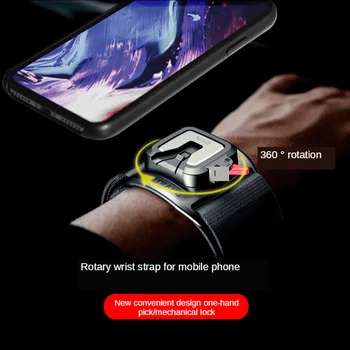 

2020 New Rotatable Detachable Running Wristband Bag Climbing Hiking Cycling Wrist Pouch Phone Holder Wrist Bag Sport Phone Case