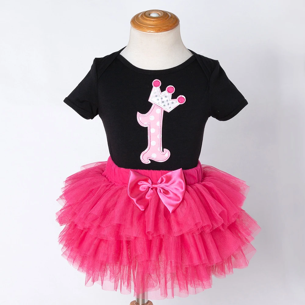 3Pcs Tutu Kids Newborn Romper Clothing Sets headband short-sleeved romper six-layer gauze dress bodysuit 0-2T Tutu Baby Clothes