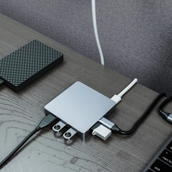 

USB3.1 -Type C Hub USB C Hub Expands HDM VGA RJ45 11-In-1 Docking Station N84A