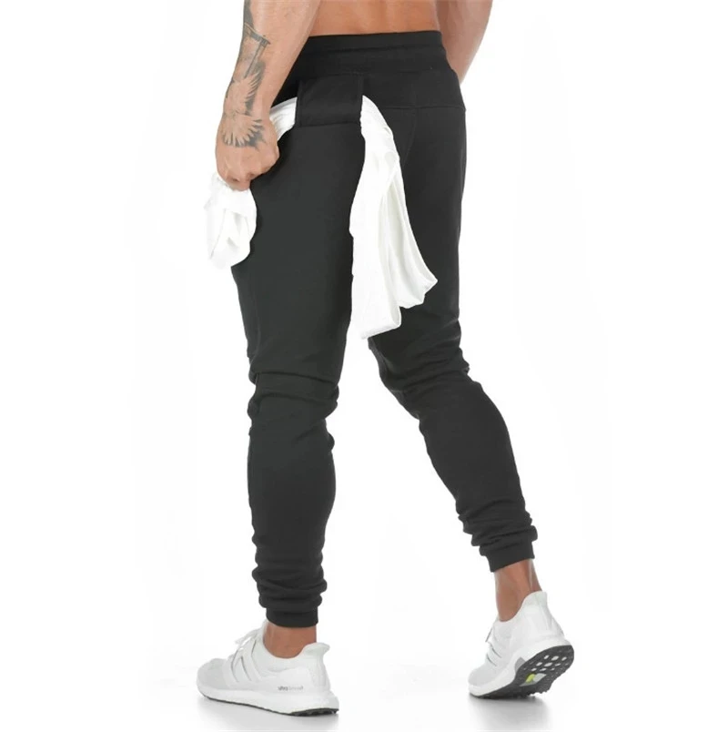 Joggers Sweatpants Men Casual Pants Solid Color Gyms Fitness Workout Sportswear Trousers Autumn Winter Male Crossfit Track Pants sport jogging trousers men casual pants