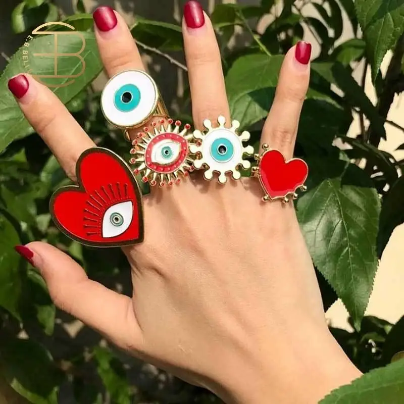 Новинка 2020 модные регулируемые богемные золотые геометрические кольца в форме