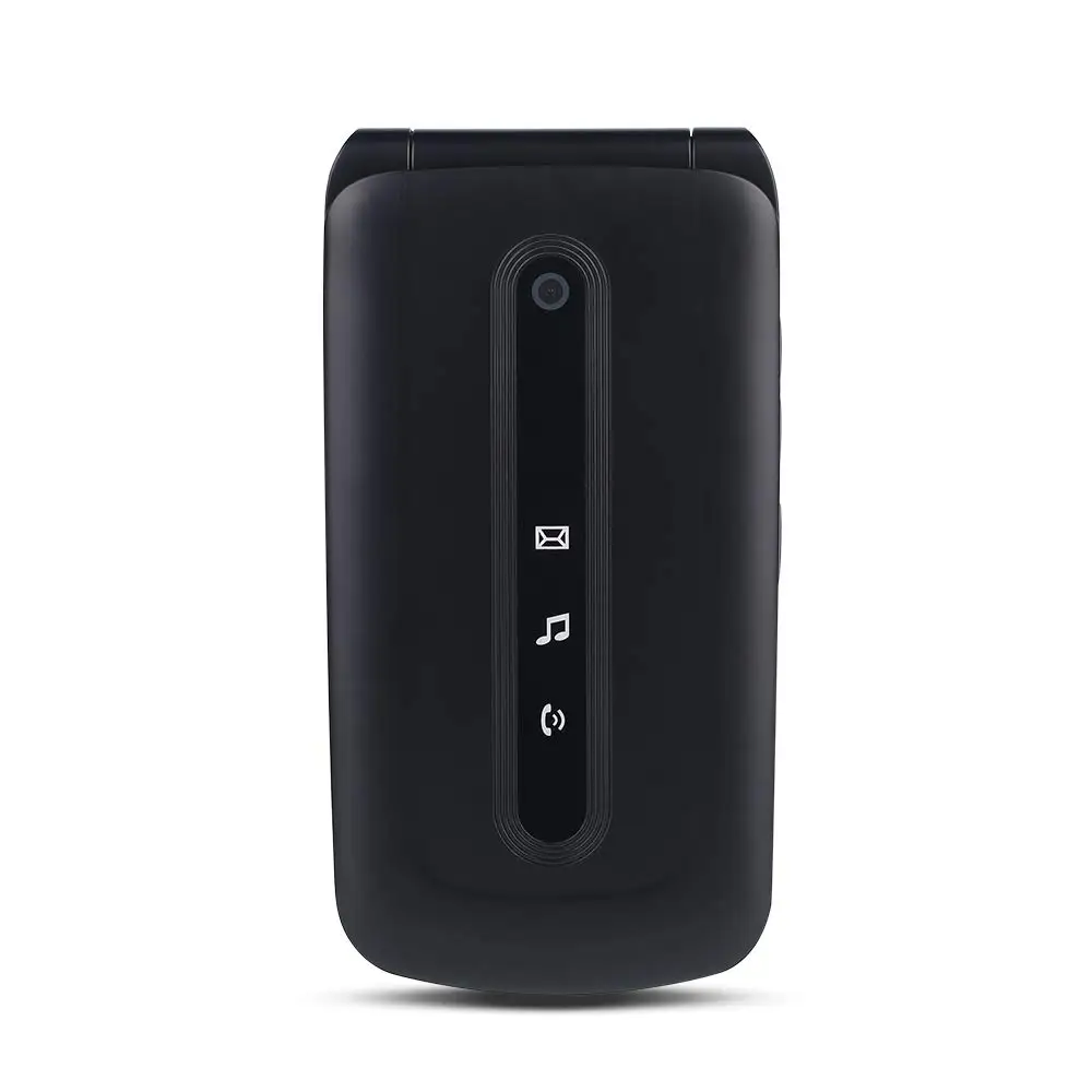 Flip Mobile Phone for Seniors with SOS Big Button on The Back, SIM-Free Dual SIM Dual Standby Quick Dial Key Easy-to-use Phones
