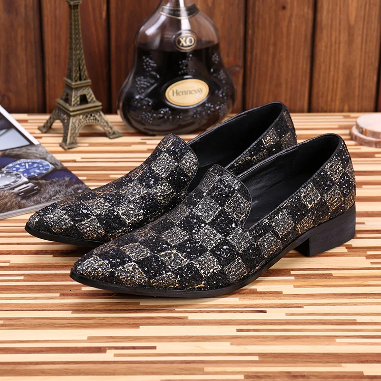 

Shoes Man Cow Leather Pointed Toe Leisure British Style Chaussures Genuine Leather Loafers Full Grain Leather Slip-on