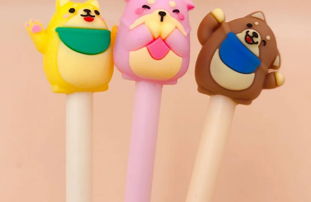 creative popular happy bear gel pen cute cartoon neutral pen student prize pen office black writing pen promotion pen 36pc/lot