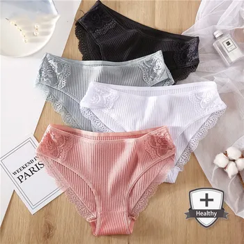 

M-2XL Cotton Panties Women Comfortable Underwears Sexy Low-Rise Underpants Female Lingerie Big Size Ladies Briefs Dropshipping