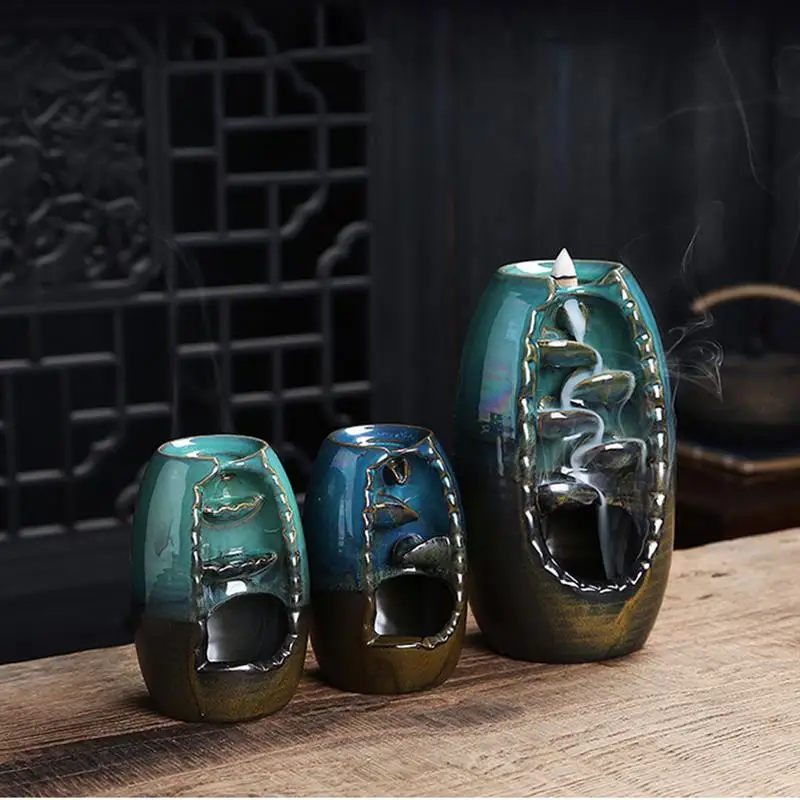1 шт. ароматическая горелка из Celadon Glaze Backflow винтажная фарфоровая керамическая