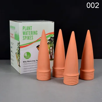 

4 Pcs Plant Waterer Self Watering Terracotta Spikes Automatically for Vacation Indoor Outdoor P666