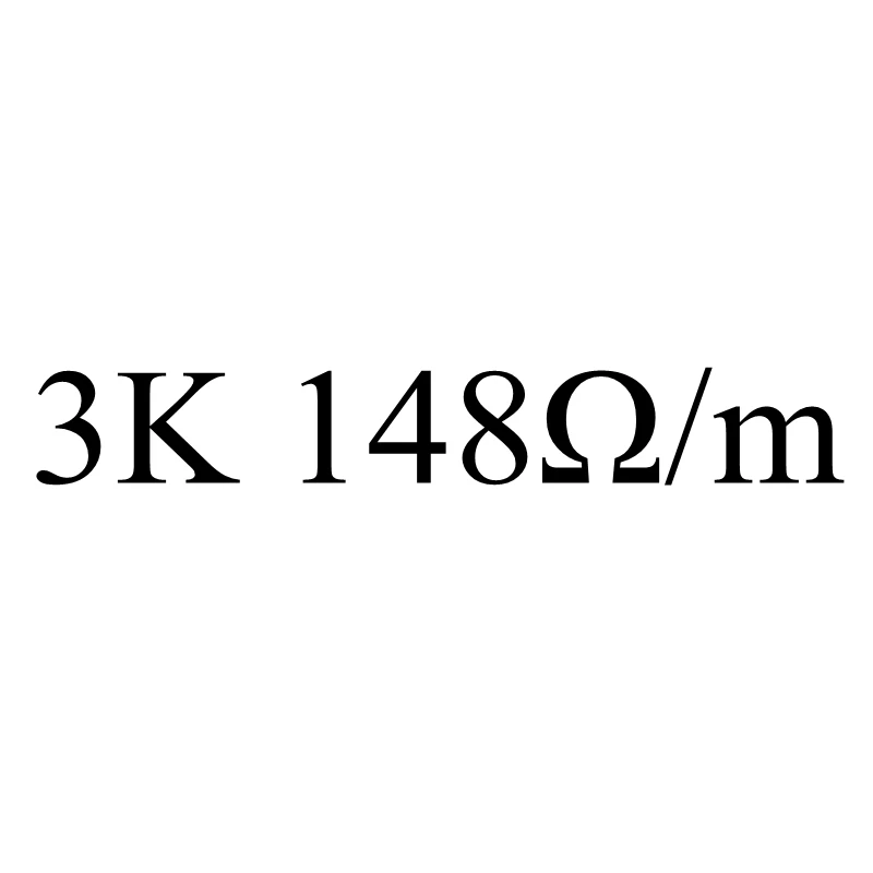 5m 12V~ 220V 9~ 510ohm силиконовая резина и PTFE оболочка из углеродного волокна провод нагревательного кабеля для напольных подпольных инфракрасных теплых комнатных крыш - Цвет: 3K 148ohm