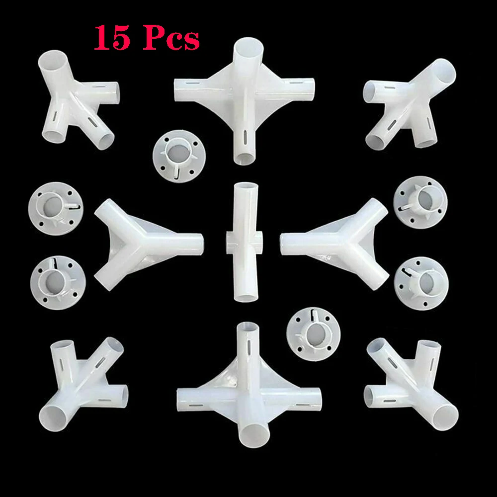 Plastic Spare Parts For 3x6m Gazebo Awning Tent Feet Corner Center Connector 25/19mm 15pcs Outdoor Camping Tool