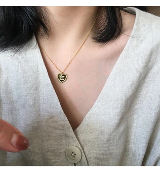 

100% 925 Sterling Silver Heart Pendant Necklace Chains Statement Egirl Fashion Gifts For Women Dainty Simplee Valentines Jewelry