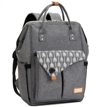 

Lekebaby Diaper Bag Backpack Large Capacity Diaper Backpack with Changing Pad for Mom Baby Arrow Print Maternity Nappy Bags
