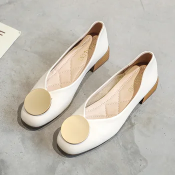 

Women flats summer spring single shoes 2020 leather flat heels fashion shoes for woman Slip on shoes