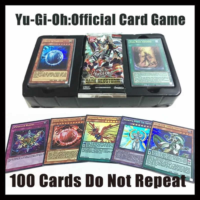 100 шт. Yu Gi Oh аниме вокруг английской версии флеш-карты битва карты все флэш-коллекция карт не повторять детская Подарочная игрушка