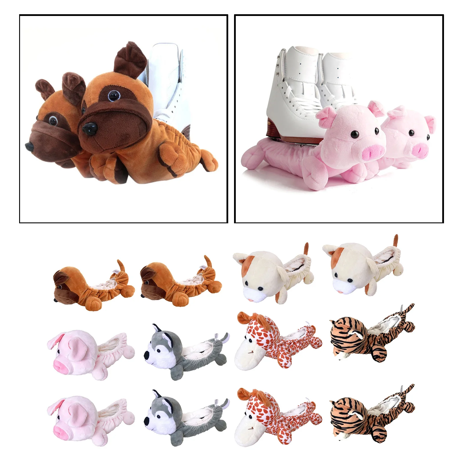 Ice Figure Skating Soaker Blade Blankie Animal Ice Skates Blades Anti-Rust Chipping Covers Protection for Kids Children