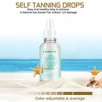 

30ml Long Lasting Face Body Sunblock Lotion Self Tanning Drops Oil For Bronzer Fast Spray Natural Without UV Damage Salon Makeup