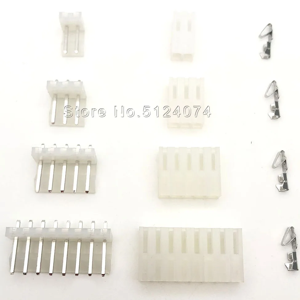 

Sets CH3.96mm connector 2/3/4/5/6/7/8/9/10P 180 Degree CH3.96 straight needle seat/plug/reed Terminal Kit/Housing/Pin Header