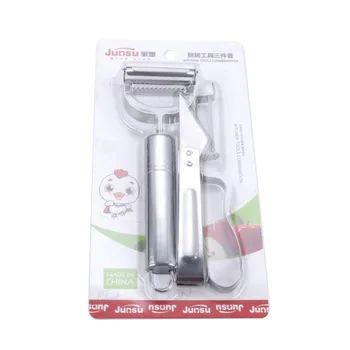 

3PCS Stainless Steel Carrot Potato Fruit Peeler Peelers Slicer Vegetable Peeler Peeling Grater Multi-function Kitchen Tool