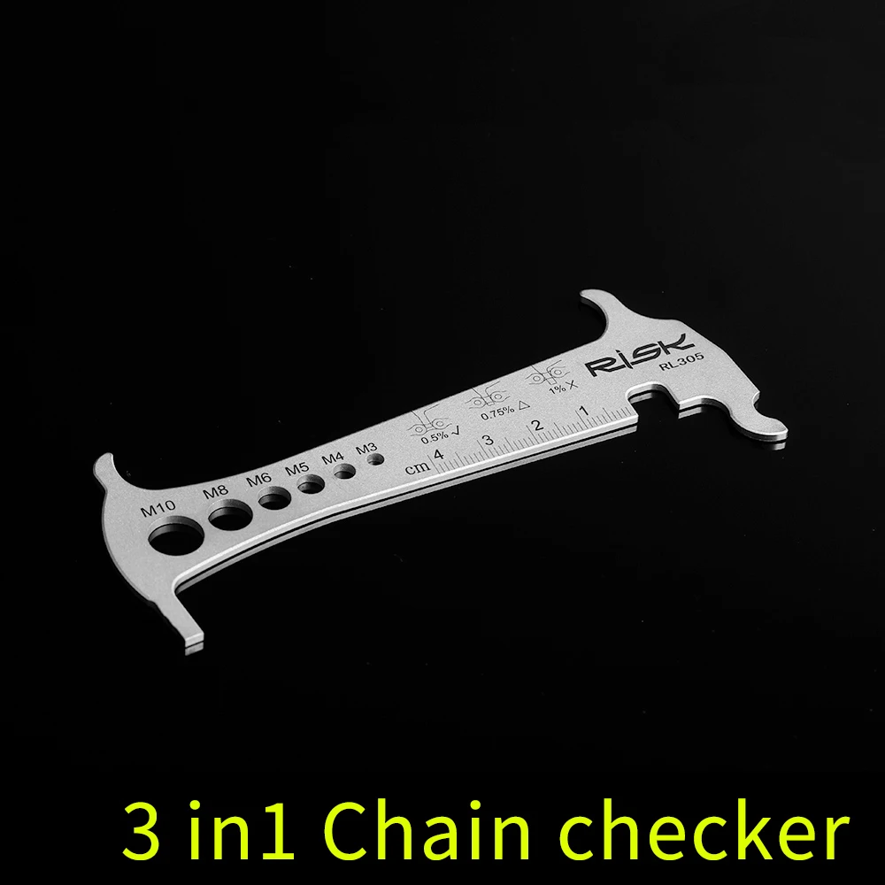 Нержавеющая сталь велосипед 3 в 1 цепь Checker MTB велосипедная цепь для дорожного велосипеда индикатор потери износа Checker W/цепной крючок велосипедные части - Цвет: as show
