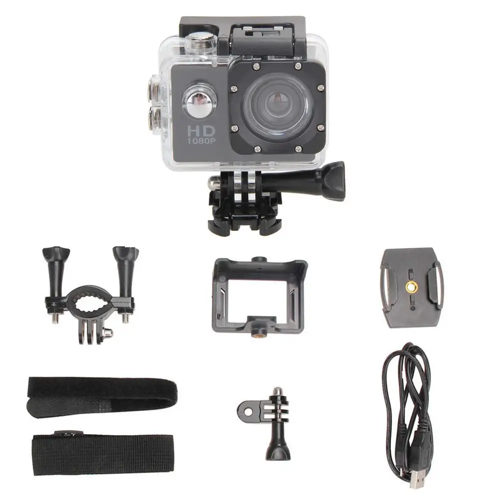 2.0 Inch Full HD 1080P Waterproof Camera Camcorder Sports DV Go Car Cam Pro Camcorder With Cam Accessories for skiing Cycling sports camcorder