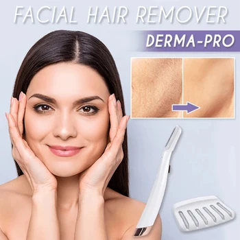

Dermaplane Face Hair Remover Lighted Facial Expoliator Lady Razor Shaver Painless Expoliates Dead Skin Tool Drop Shipping