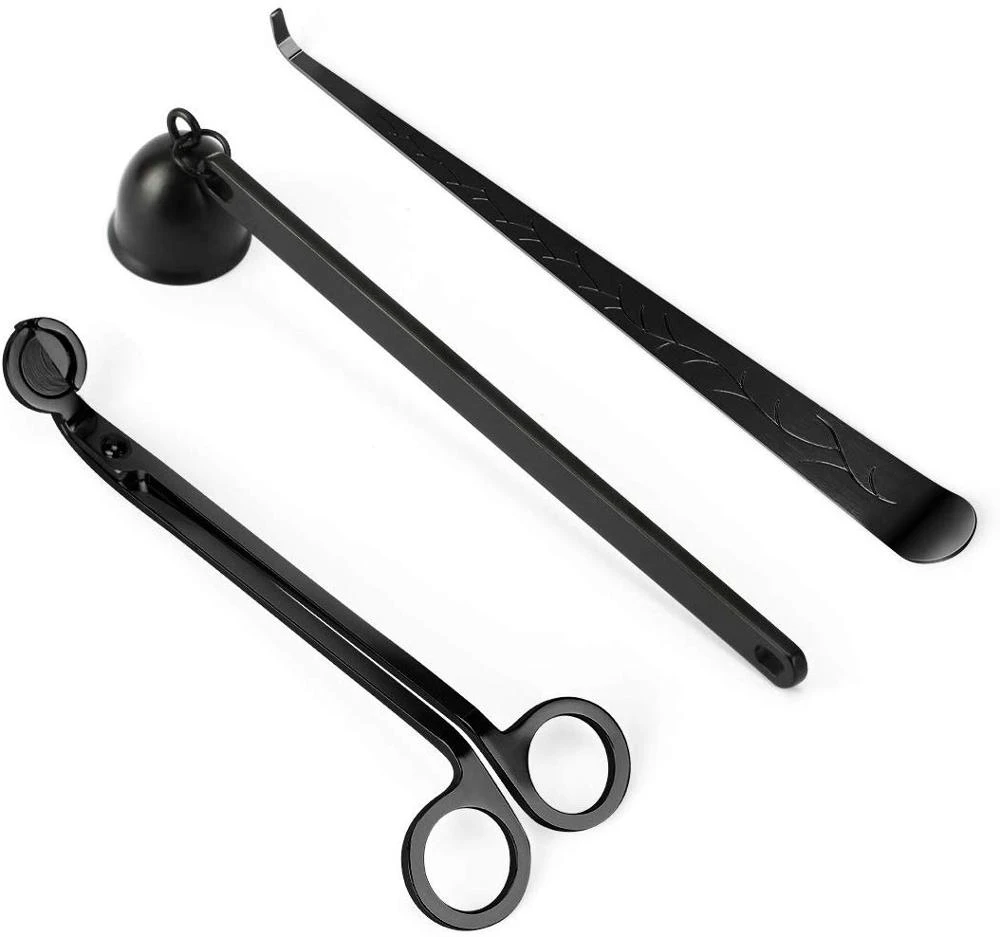 RALDE Candle Accessory Set Candle Wick Dipper Titanium Color Package Best Gift Choice for Scented Candles Lovers Candle Wick Cutter Candle Snuffer Candle Wick Trimmer