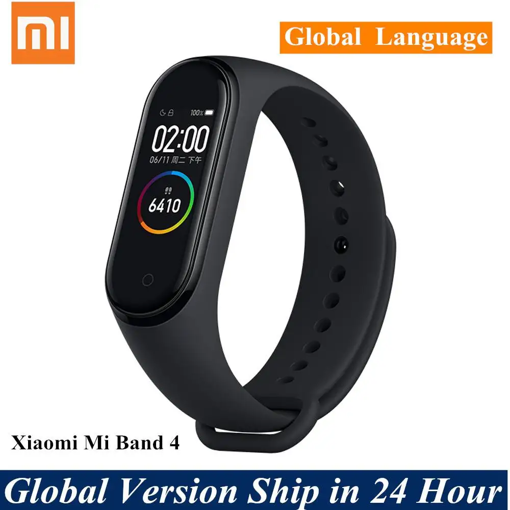 

Original Xiaomi Band 4 Smart Band AMOLED Touch Screen Fitness Tracker Heart Rate Monotor Mi Band 4 Global Version Pedometer