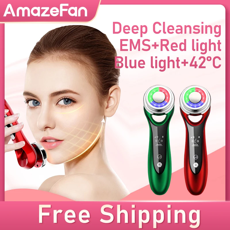 

Beauty equipment importer Current Electroporation LED Photon Light Therapy Beauty Device Anti Aging Face Massager Current Lift