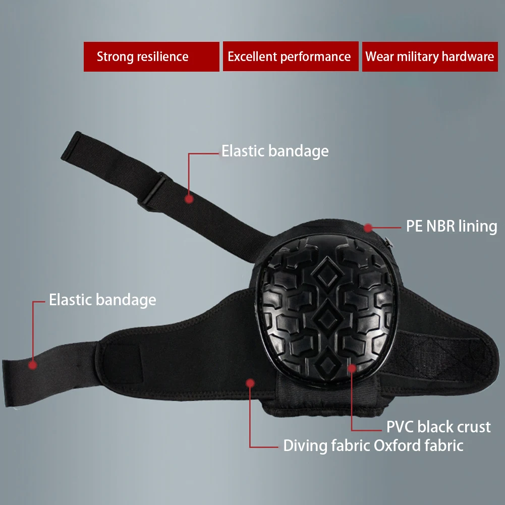1 Pair Outdoor Gel Construction Job Housework Portable Adjustable Strap Cushion Professional Leg Protector PVC Knee Pads