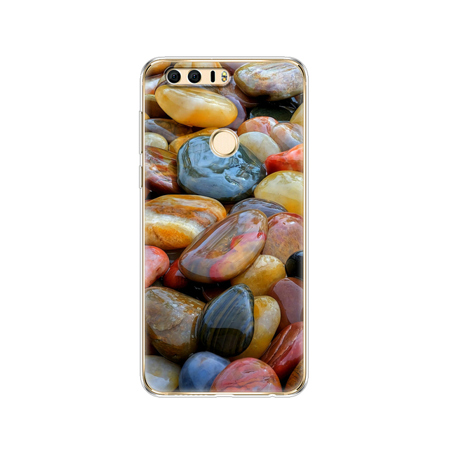 phone case for huawei honor 8 soft tpu silicon back cover 360 full protective printing clear coque