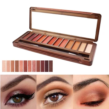 

12 nude color heart Smoky eyeshadow Palette Balm Glitter pigment matte Palette Brow Cosmetic Makeup Set W2