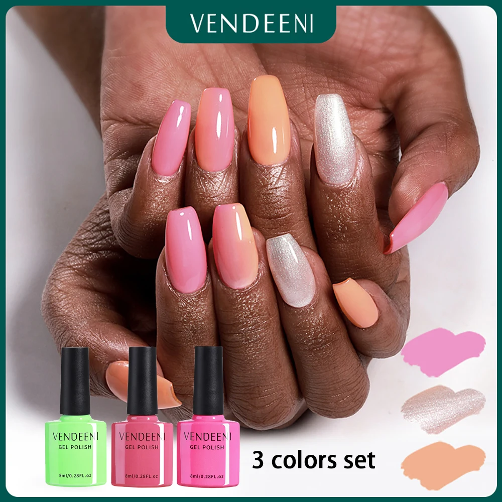 

VDN 8ml 3pcs/Set Gel Nail Polish Set Gel Varnish Nails Long Lasting Gel Soak Off Gel Polish For Nail Art Design