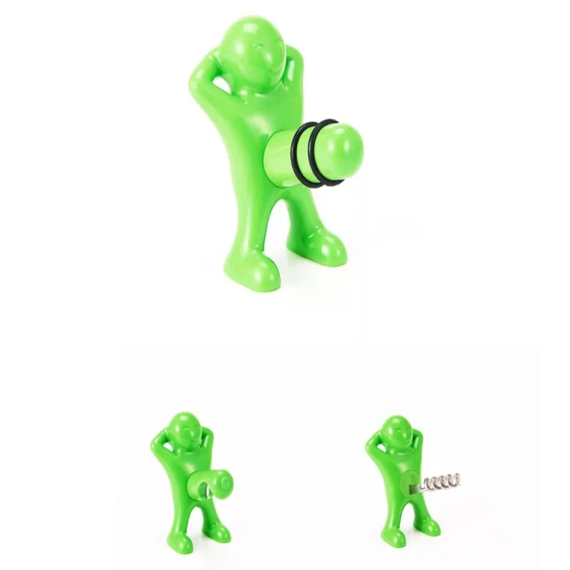 10pcs/lot Creative Red Wine Bottle opener Stopper Plug corkscrew Openers Beer bottle opener Funny Party Gift 3 colors