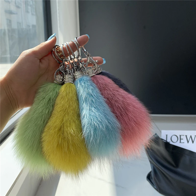 ONNUTO Crystal Fox in Fur Keychain